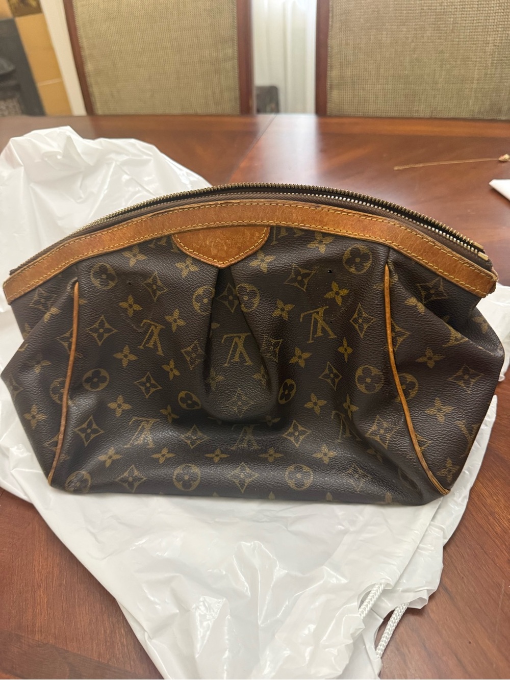 Louis Vuitton Brown Monogram travoli Pm